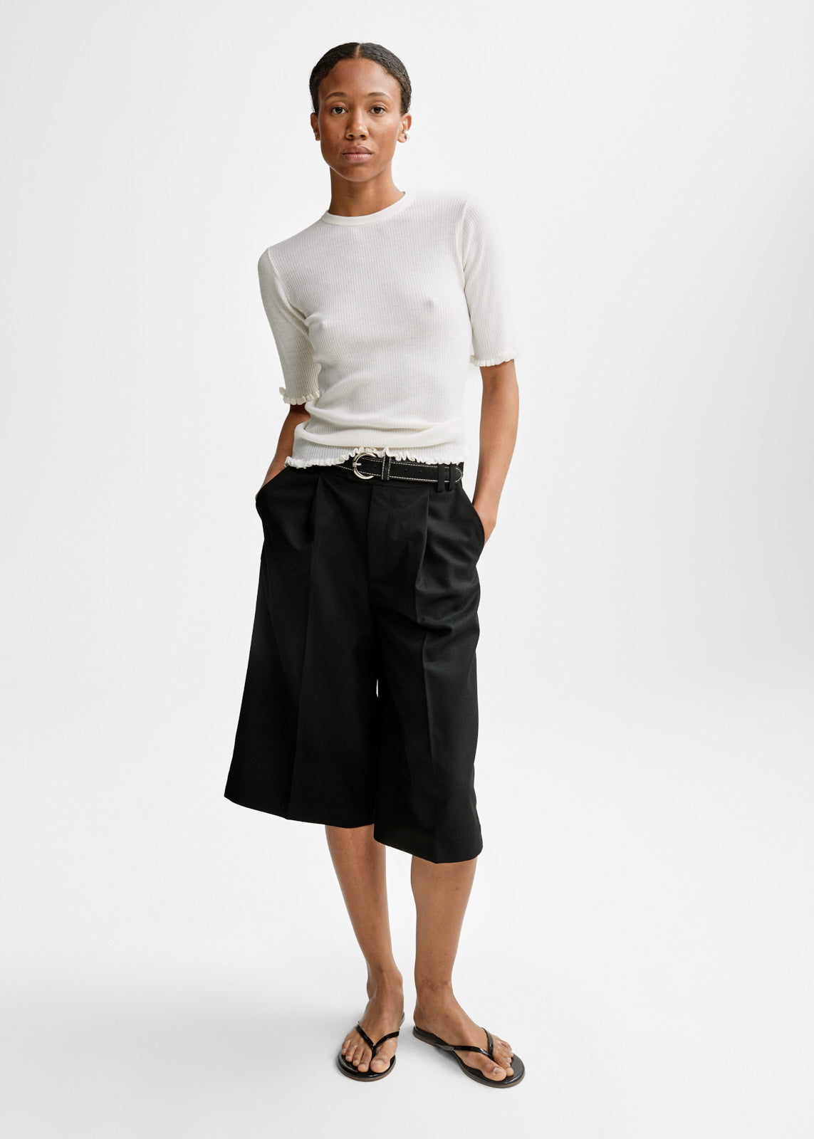 Milla Merino Knit White T-skjorter